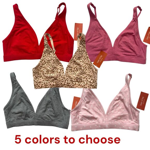 MWT State of Day Cotton Modal Bra Bralette Wireless Adjustable Modal 5 Colors - Picture 1 of 8